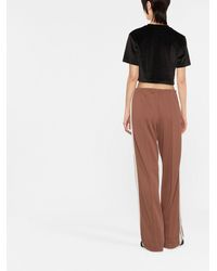 Palm Angels Synthetic Yellow & Brown Viscose Lounge Pants Slacks and Chinos Wide-leg and palazzo trousers Womens Clothing Trousers 