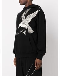 Yohji Yamamoto X New Era Eagle-print Pullover Hoodie - Black