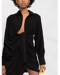 Jacquemus Draped Dress - Black