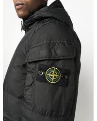 Mens Jackets Stone Island Jackets Save 28% Black Stone Island Synthetic Compass-patch Hooded Jacket in Nero. for Men 