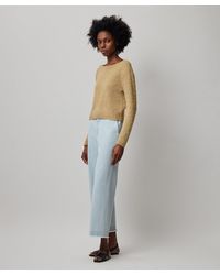 ATM - Wool Blend Boucle Long Sleeve Low Back Sweater - Lyst