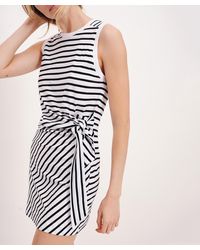 ATM - Classic Jersey Stripe Sleevless Twist Dress - Lyst