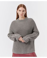 ATM - Merino Wool Blend Chunky Rib Sweater - Lyst