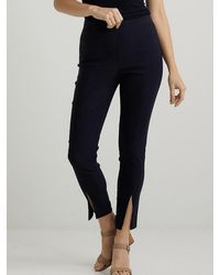 Joseph Ribkoff T Dark Tan Split Hem Capri Trousers 222135 3852