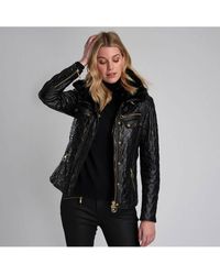 barbour ladies leather jacket