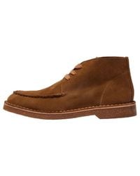 SELECTED Riga New Suede Moc-toe Chukka Boots - Brown