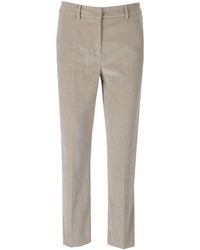 Natural Weekend by Maxmara Milord Cotton Gabardine Wide Pants in Brown Slacks and Chinos Weekend by Maxmara Trousers Slacks and Chinos Womens Trousers 