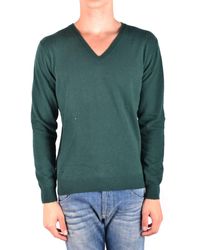 for Men Daniele Alessandrini Wool Sweater in Lead Mens Clothing Sweaters and knitwear V-neck jumpers Blue 