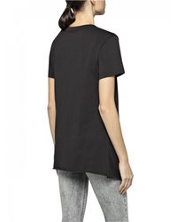 Replay Black Longline T Shirt
