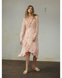 heat wrap maxi dress second female