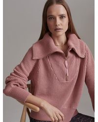 Varley Mentone Half Zip Pullover - Pink