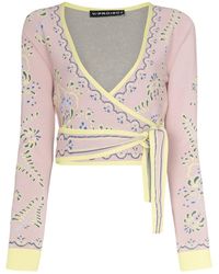 Cardigan à motif en jacquard Synthétique Y Project en coloris Rose Femme Vêtements Sweats et pull overs Cardigans 