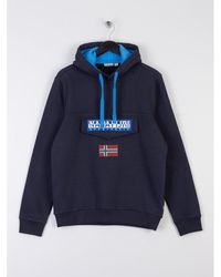 Mens Napapijri Burgee Hoody In Black