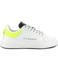 JOHN RICHMOND Sneakers Uomo 10134/CP PE 2021 Scarpe Pelle Bianche Nero |  eBay