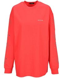 we11done Stud Line Long Sleeves T-shirt - Red