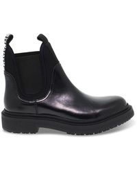Bikkembergs Leather Ankle Boots - Black
