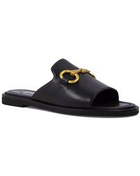 Bibi Lou Haruka Leather Flat Sandals - Black