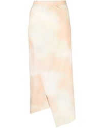Vivienne Westwood Midi Infinity Skirt Sky Print - Pink