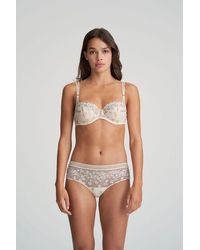 Marie Jo Nathy Padded Balcony Bra With Seam In Pearled Ivory - White