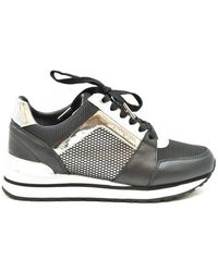 michael kors black and white tennis shoes