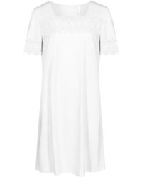 RÖSCH Short Sleeve Modern Lace Nightdress - White