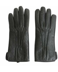 Trussardi Leather Gloves - Grey