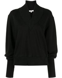 Agolde V-neck Cotton Sweatshirt - Black