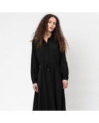 Religion Alliance Shirt Maxi Dress - Black