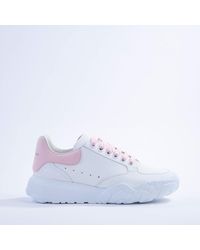 Alexander McQueen Court Pink Sneakers - White