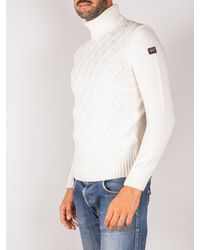 Mens Clothing Sweaters and knitwear Turtlenecks Paul & Shark Paul & Shark Coltrui Ecru 12311061 469 in White for Men 