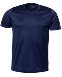 Eton Dark Filo Di Scozia T-shirt - 10000235626 - Blue