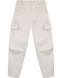 The Silted Company Cargo Gabardine Ivory Pants - Multicolour