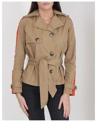 Dex Cropped Trench Coat Colour: Beige - Natural