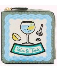 Lulu Guinness Sage Gin And Tonic Square Coin Purse - Multicolour