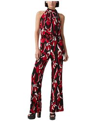 Moschino Boutique Iris Print Jumpsuit - Red