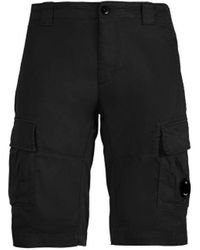C.P. Company C.p. Company Cargo Satin Stretch Bermuda Shorts - Black