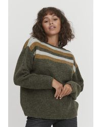 Pulz Jeans Pulz Astrd Pullover - Grape Leaf - Green