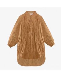 Mes Demoiselles Ss21 Shirt Constance Ivory - Brown