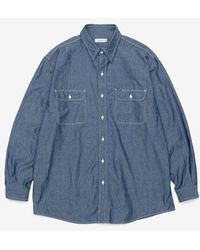 Nanamica Regular Collar Wind Shirt - Blue