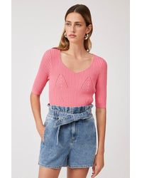 Suncoo Klimt Denim Shorts - Pink