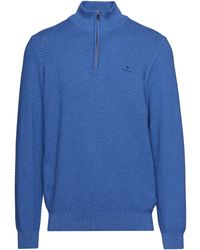 GANT Cotton Texture Half-zip Sweater in Red for Men Mens Clothing Sweaters and knitwear Zipped sweaters 