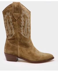 Aspiga Camilla Cowboy Boots | Camel - Brown