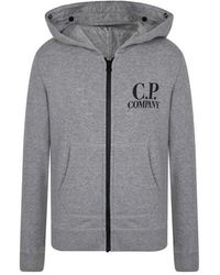 C.P. Company Cotton Cp Company Full Zip Split goggle Hoodie in Black for  Men | Lyst