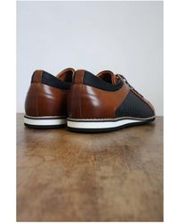 Lacuzzo Brown & Navy Weave Trainers Size: 7 Men's