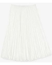Lacoste Fluid Pleated Skirt With Elasticated Size - White