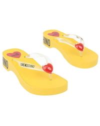 yellow platform flip flops