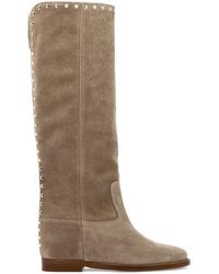 Via Roma 15 Beige Other Materials Ankle Boots - Brown