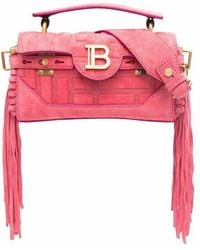 Balmain Leather Handbag - Pink