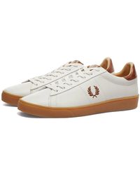 brown leather fred perry shoes