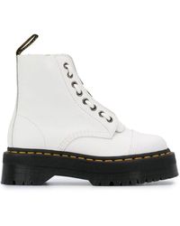 white doc marten platform boots